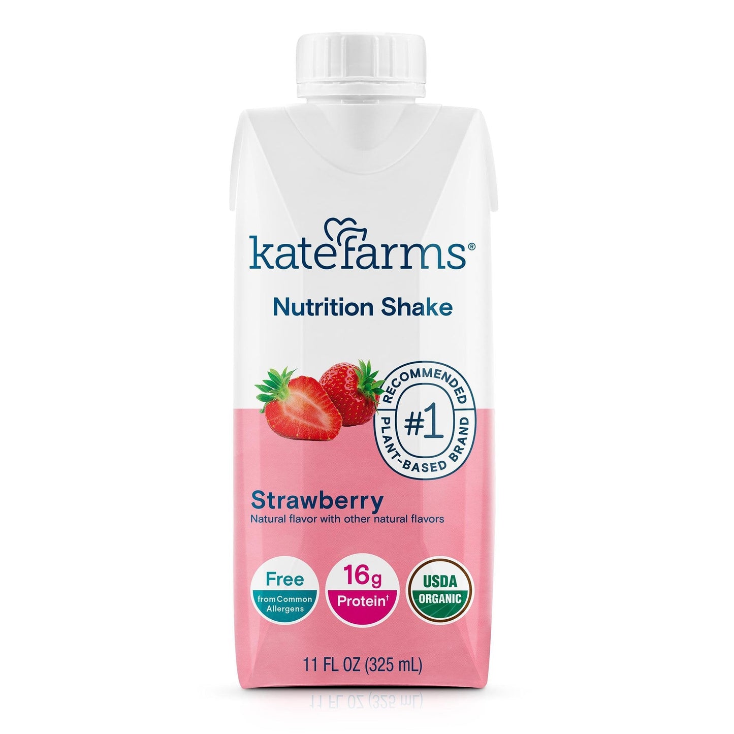 Kate Farms Nutrition Shake, Strawberry, Case/12