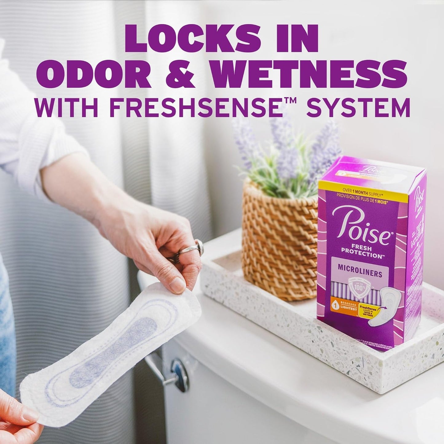 Poise Microliners, 1 Drop Lightest Absorbency, Long Length