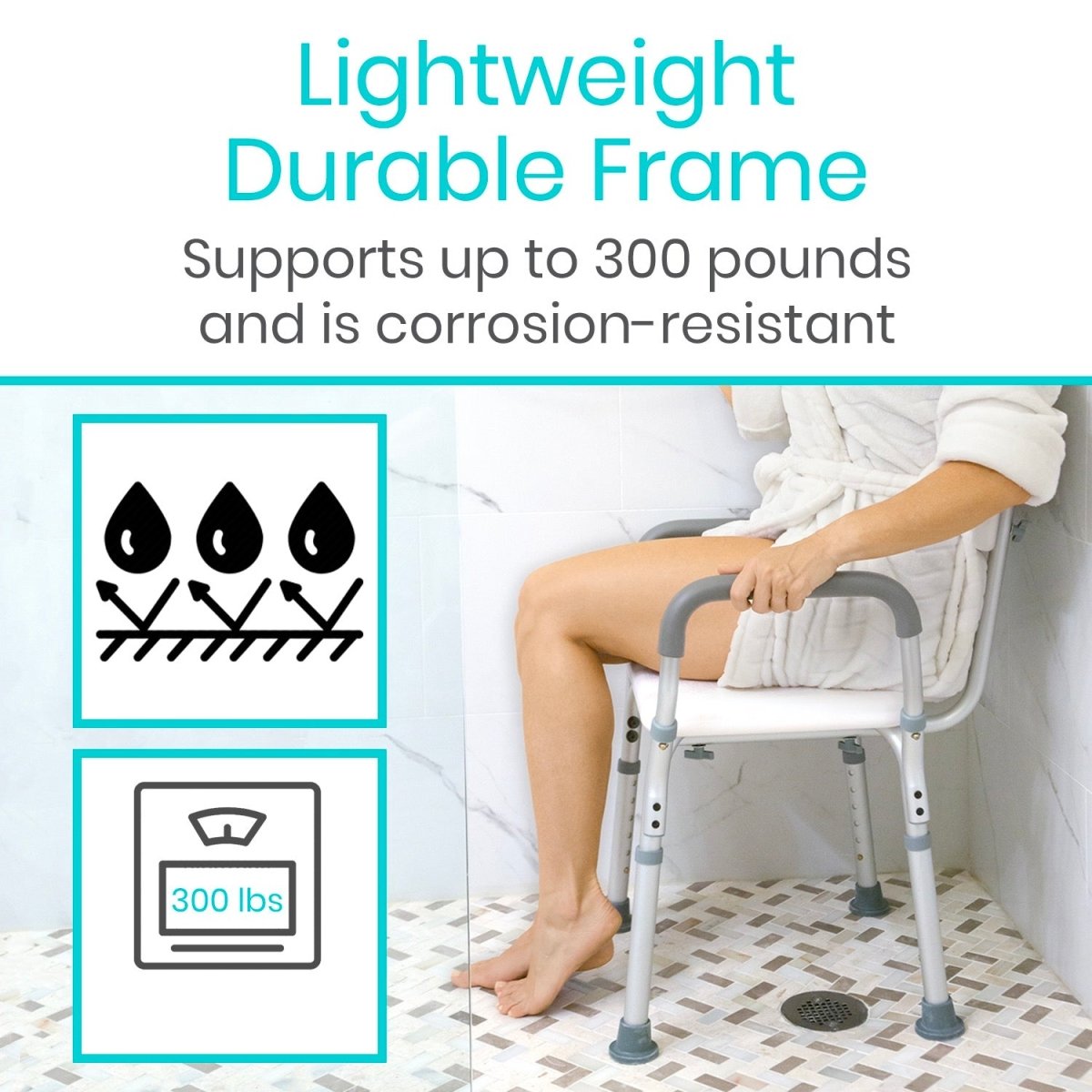 Shower Chair w/Back & Arms