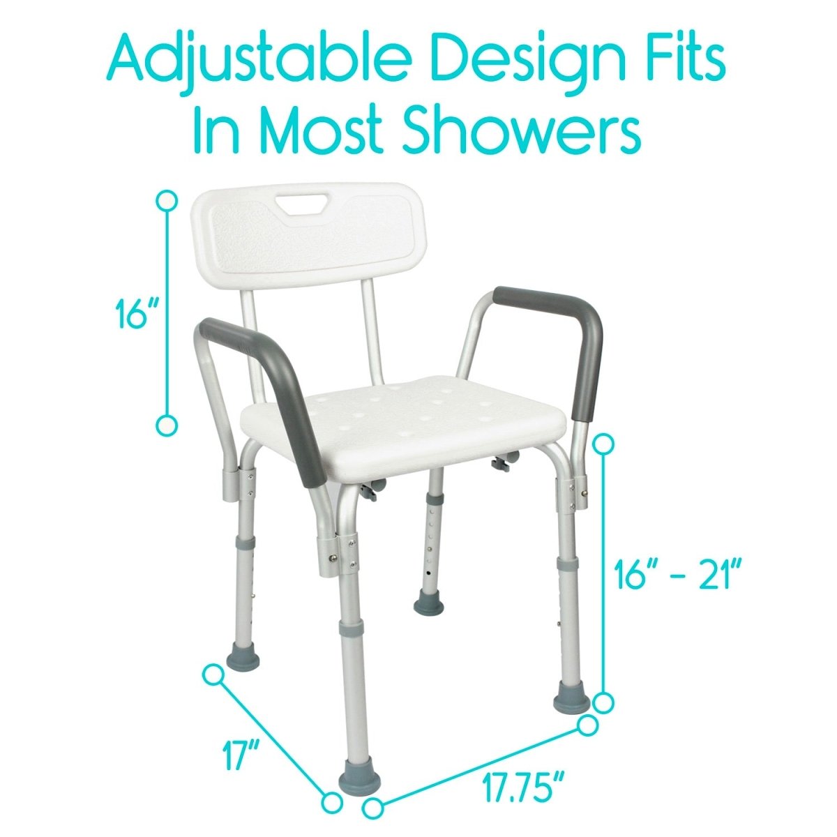 Shower Chair w/Back & Arms